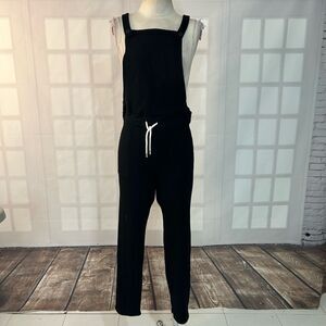 Monrow Black Jumpsuit with White Accents